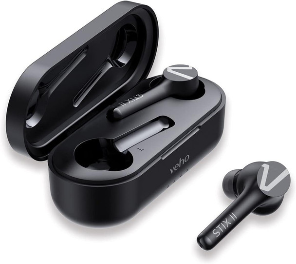 Veho STIX ll True Wireless Earphones - Black