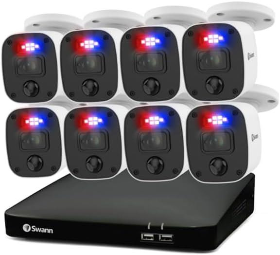 Swann 16 Channel 1080p 8 Camera CCTV DVR Security System - Enforcer
