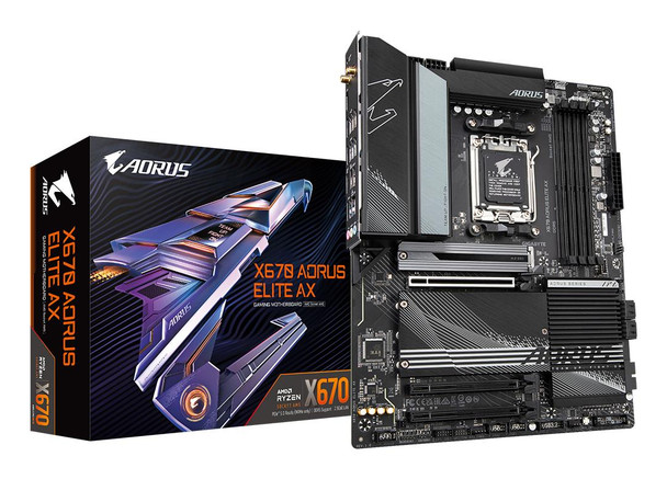Gigabyte X670 AORUS ELITE AX Socket AM5 DDR5 ATX Motherboard