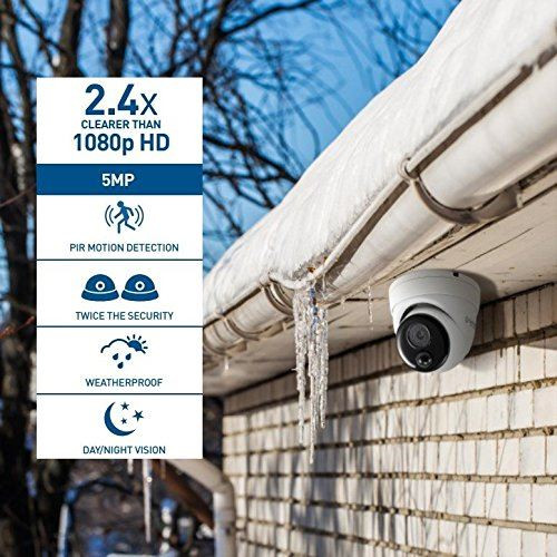 Swann Thermal Sensing PIR Security Cameras 5MP Super HD Domes CCTV 2 Pack