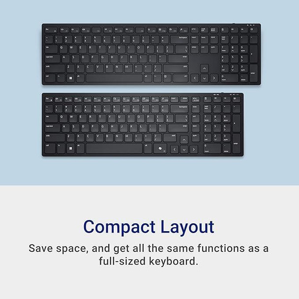 Dell KM555 Silent Wireless Keyboard and Ambidextrous Mouse - Black – image 4