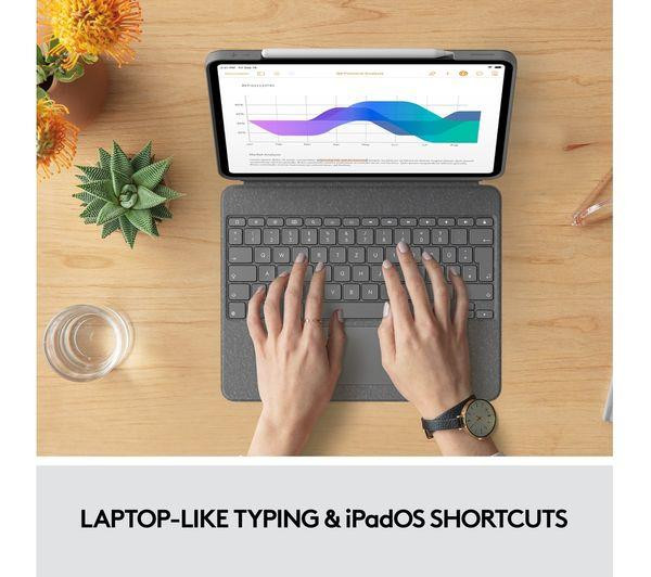 Logitech Combo Touch iPad Pro 12.9" Keyboard Folio Case Oxford Grey