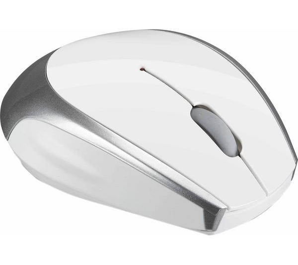 LOGIK LWLMWH23 Wireless Optical Mouse White Ergonomic USB PC Mac