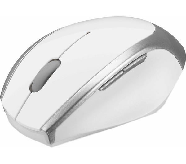 LOGIK LWLMWH23 Wireless Optical Mouse White Ergonomic USB PC Mac