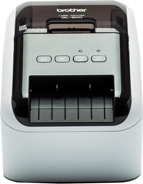 Brother QL-800 Label Printer High-Speed Direct Thermal USB Black Red