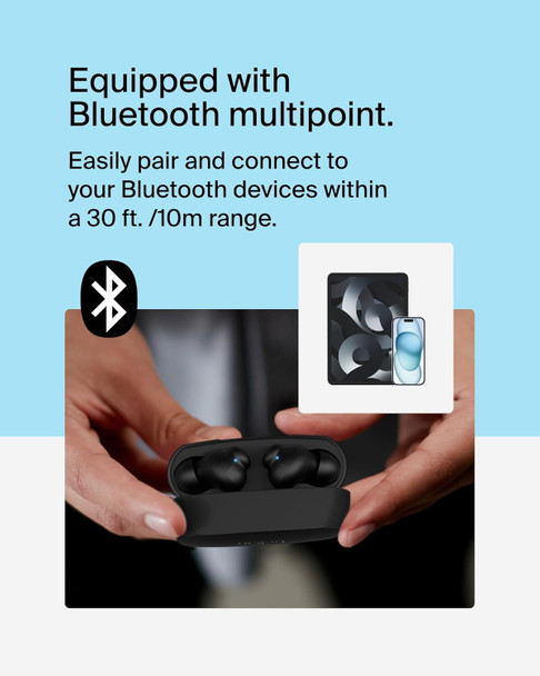 Belkin SoundForm Rhythm True Wireless Earbuds Built-in Microphone USB-C
