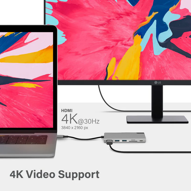 ALOGIC 6 in 1 USB C Hub Dock HDMI USB 3.0 100W Power Delivery Charging