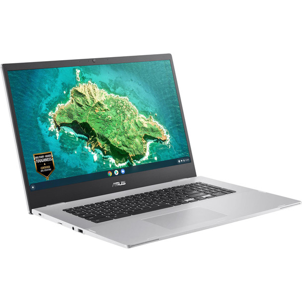 Asus Chromebook 17.3" Laptop Intel Pentium N6000 4GB RAM 128GB eMMC Silver
