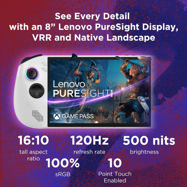 Lenovo Legion Go S Gaming Console 8" 120Hz AMD Ryzen Z2 Go 16GB RAM 512GB SSD