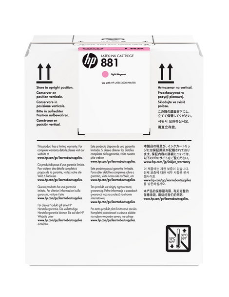HP 881 5-liter Light Magenta Latex Ink Cartridge CR336A