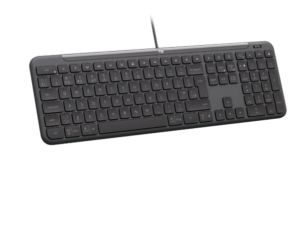 Logitech K620 Signature Wired Keyboard USB-C Full Size with AI Button Black