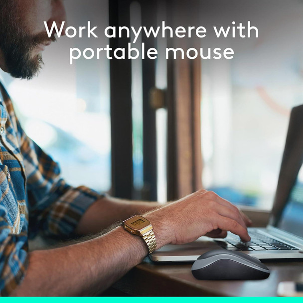 Logitech M185 Mini Wireless Mouse for Laptops & PCs