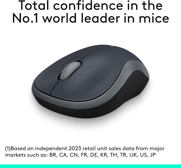 Logitech M185 Mini Wireless Mouse for Laptops & PCs