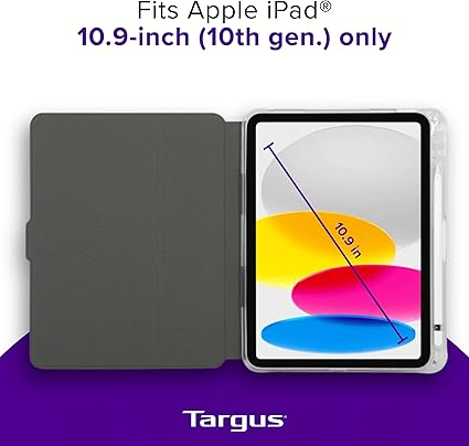 Targus Pro-Tek Clear Case for 10.9" iPad 10th Gen, Folio Stand