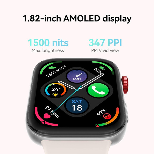 Huawei Watch Fit 3 Smart Watch Silver Body + White Strap AMOLED display