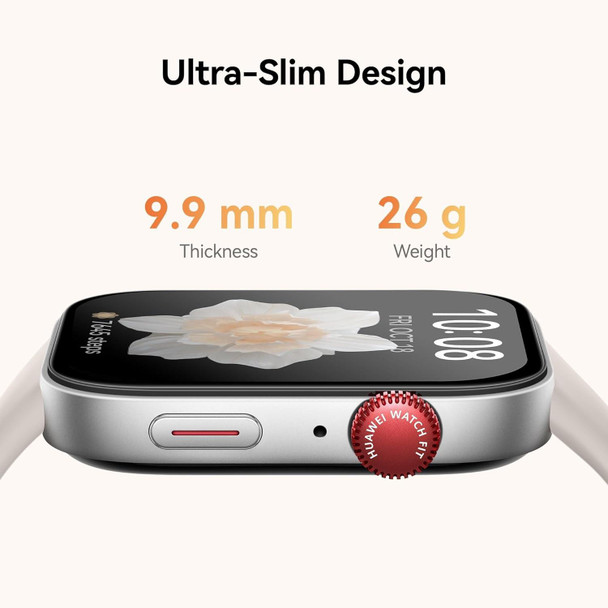 Huawei Watch Fit 3 Smart Watch Silver Body + White Strap AMOLED display
