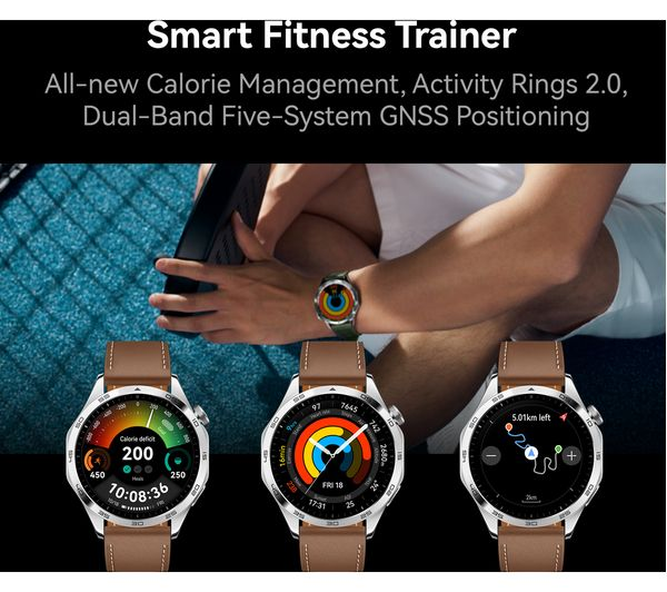 Huawei Watch GT 4 Smartwatch 46 mm AMOLED Brown Leather Strap