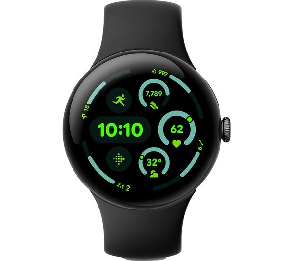 Google Pixel Watch 3 4G LTE Smartwatch - 45mm, Black Obsidian Band