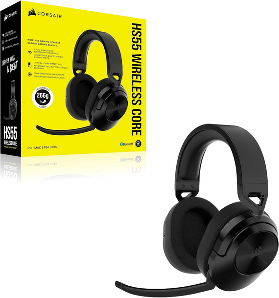 Corsair HS55 Wireless Gaming Headset Carbon for PC PS5 PS4 Mobile