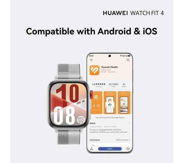 Huawei Watch Fit 4 1.82" AMOLED GPS Smartwatch: 10-Day Battery, Health Tracking
