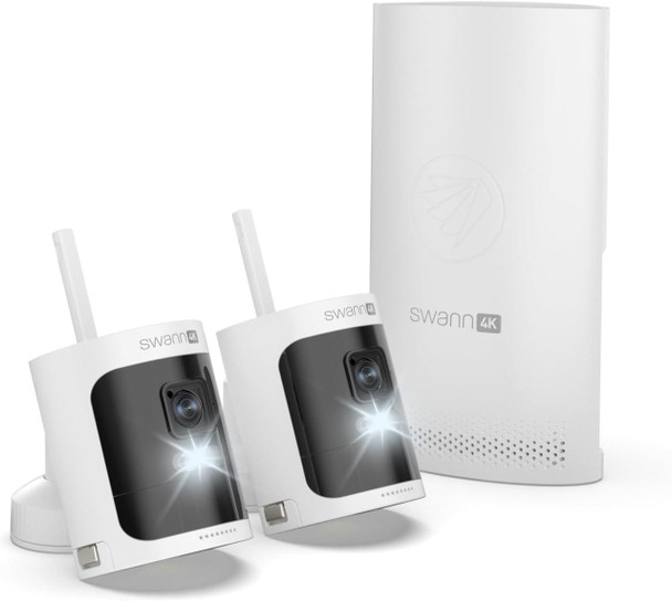 Swann AllSecure 4K Wire-Free Security CCTV System, 2 Cameras, No Monthly Fees