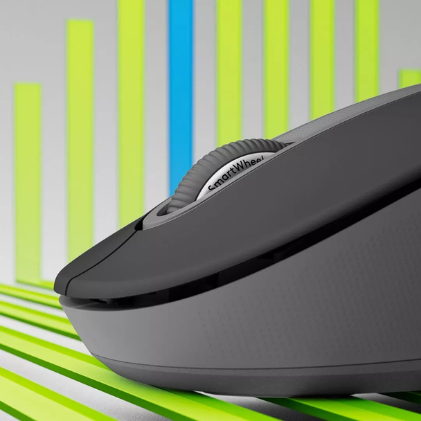 Logitech Signature M650L Wireless Mouse Graphite SilentTouch SmartWheel