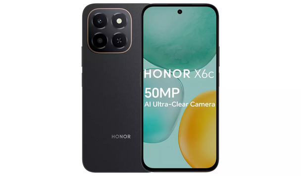 Honor X6c 4G Smartphone 128GB 6GB RAM 50MP AI Camera Midnight Black Unlocked