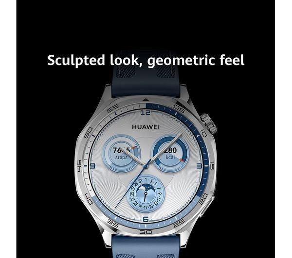 HUAWEI Watch GT 5 46mm Smartwatch Silver with Blue Nylon Strap GPS Heart Rate