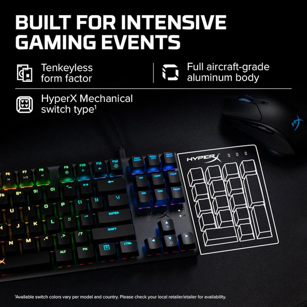 HyperX Alloy Origins Core TKL Mechanical Gaming Keyboard RGB US Int Layout