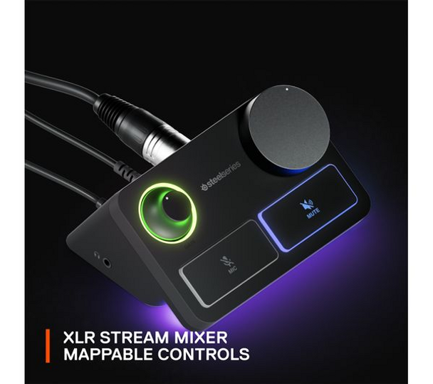 Steelseries Alias Pro XLR Gaming & Streaming Microphone with Stream Mixer Black