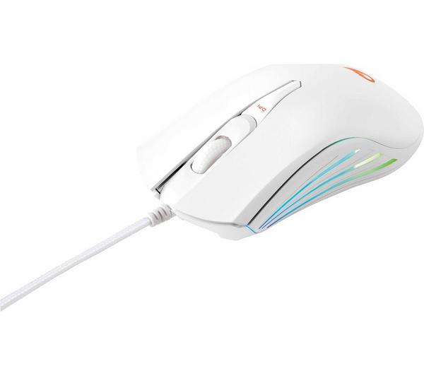 ADX Firebundle Gaming Keyboard Mouse Set White 7200 DPI Backlit