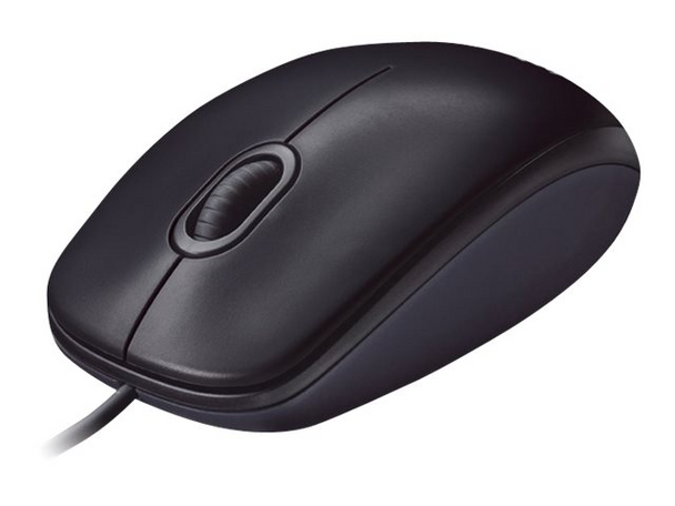 Logitech M90 Full Size Corded USB Optical Mouse for PC Mac Laptop Computer Black
