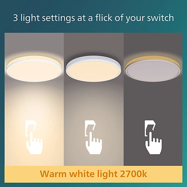 Philips Ozziet CL570 Slim LED Ceiling Light 18W Warm White Flush Ceiling Light – image 5