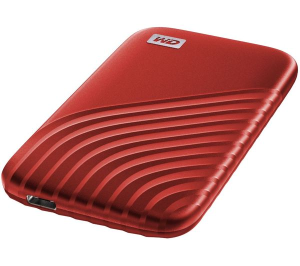 WD My Passport 500GB Portable External SSD Red NVMe USB-C PC Mac WDBAGF5000ARD