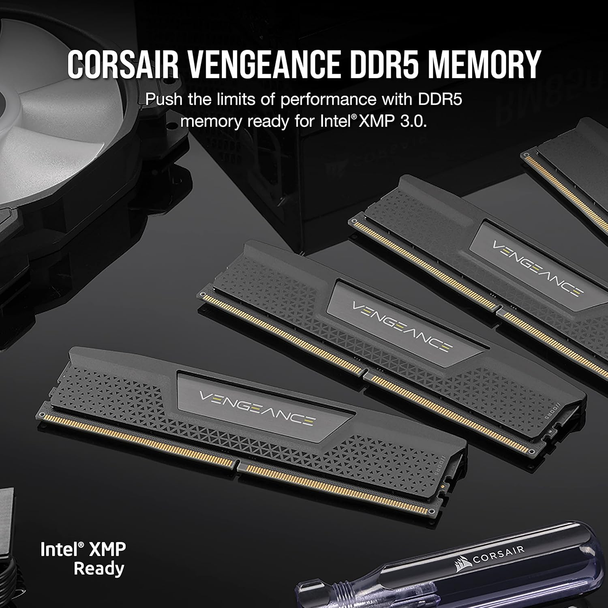 Corsair Vengeance 16GB (1x16GB) DDR5 5200MHz C40 Desktop Memory RAM Black
