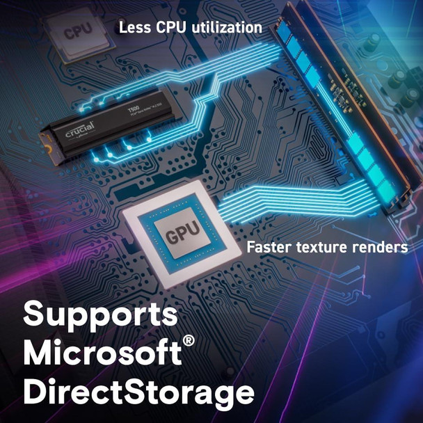 Crucial T500 1TB SSD PCIe Gen4 NVMe M.2 Internal Gaming PS5