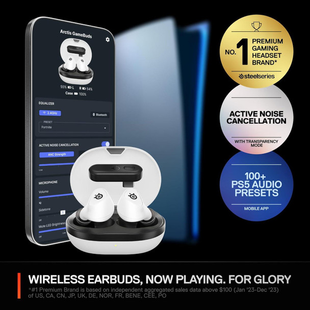 Steelseries Arctis GameBuds Wireless Noise Cancelling Gaming Earbuds for PS5 PC – image 11