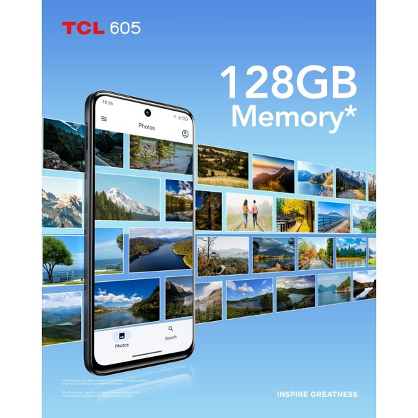 TCL 605 128GB 4G Android Smartphone Obsidian Black (Dual SIM Unlocked)