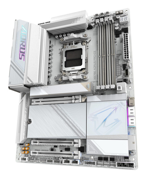 Gigabyte X870E AORUS PRO ICE AM5 ATX Motherboard DDR5 Wi-Fi 7 PCIe 5.0 White
