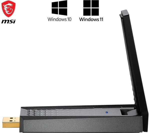 MSI AX1800 WiFi 6 USB Adapter Dongle GUAX18 Dual Band USB 3.2 WPA3
