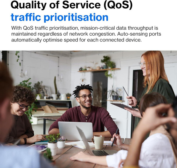 Linksys LGS124P-UK 24 Port Gigabit Network Switch Unmanaged 12x PoE+ Ports 120W