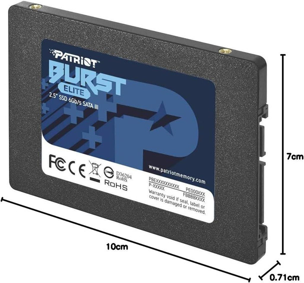 Patriot Burst Elite 960GB 2.5" SATA III SSD 450MB/s 7mm