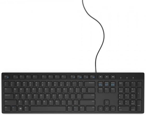 Dell Multimedia Keyboard USB UK Layout Black Office Keyboard