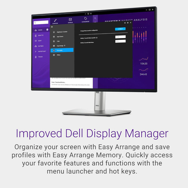 Dell Pro P2425H 24" Full HD IPS Monitor HDMI DP USB Hub