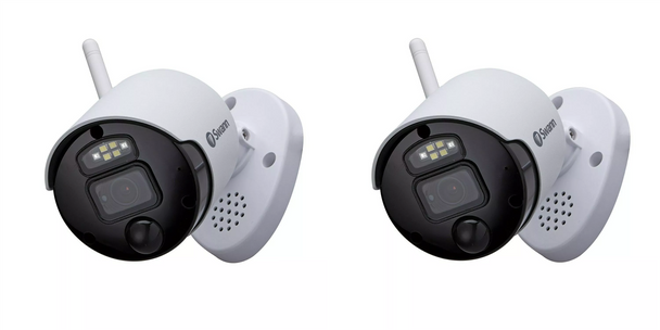 Swann NVW-800CAM 4K Ultra HD WiFi CCTV Security Camera Lights + Siren 2 Pack