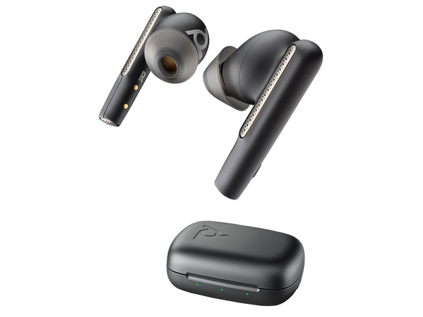 Poly Voyager Free 60/60+ Teams Certified Black Earbuds - ANC, Multi-Mic