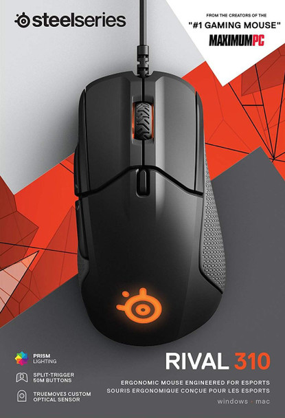 SteelSeries Rival 310, Optical Gaming Mouse, RGB Illumination, 6 Buttons