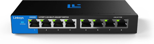Linksys LN2308-KE 8-Port 2.5G Multi-Gig Unmanaged Switch Metal Fanless 12K Jumbo