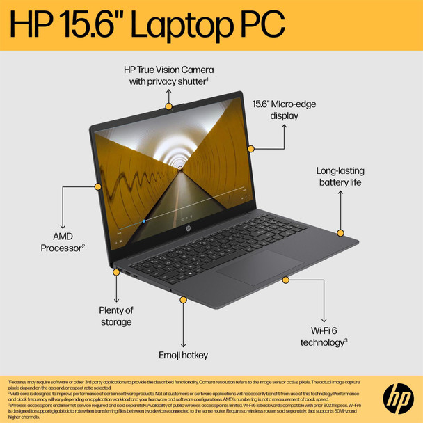 HP 15-fc0017na 15.6" Laptop AMD Ryzen 5 7520U 8GB 256GB Windows 11
