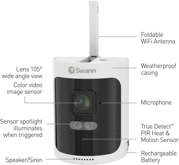 Swann AllSecure650 2K Wireless Security Kit 2 Camera 1TB NVR System